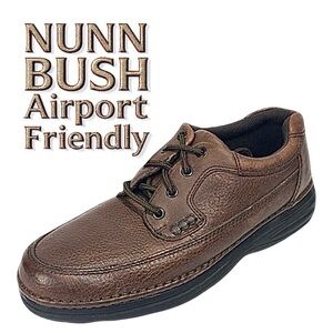Nunn Bush Brown Leather Oxford Shoes Mens 10M Casual Dress Comfort
